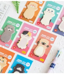 Cute Kawaii Cat Sticky Memo Pads (8 pieces)