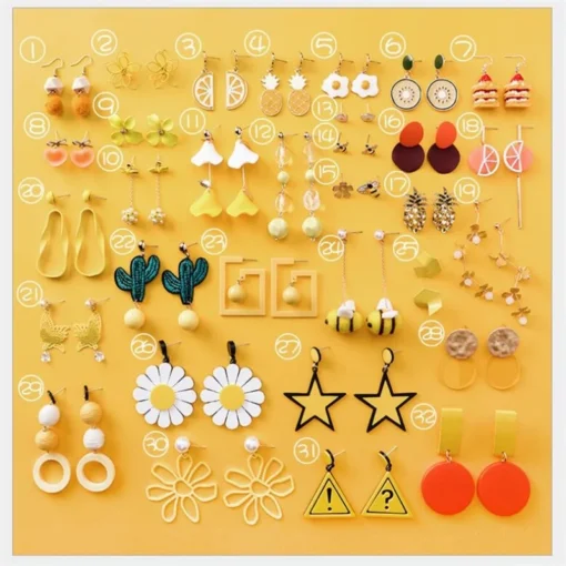 Bright Summer Food Kawaii Earrings  5