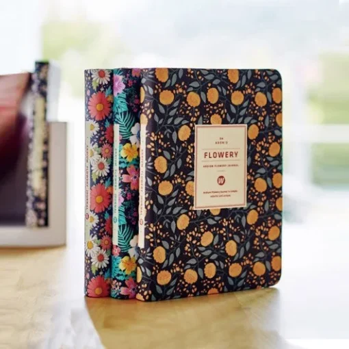 Kawaii Leather Floral Diary/schedule/planner notebook 1