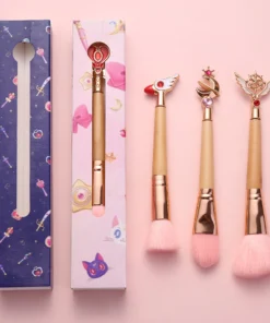 Aesthetic Pastel Kawaii Sailor Moon/Cardcaptor Sakura Makeup bamboo Brushes Bamboo 1