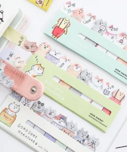 4 pcs Kawaii cat memo pad Cute kitties stick marker Cartoon post stickers planner Stationery Office School supplies A6881