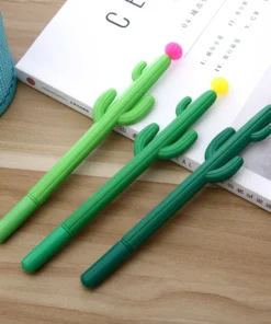 3 Kawaii Cactus Ballpoint Gel Pens 3