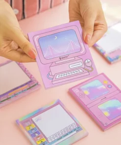 Kawaii Aesthetic Retro Computer Self-adhesive Sticky Notes/Memo Pad 3