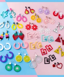 Kawaii Colorful Fruit & Nature Earrings 5