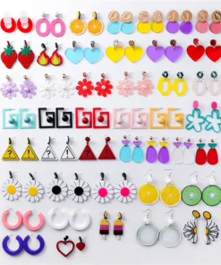 Kawaii Colorful Fruit & Nature Earrings 2