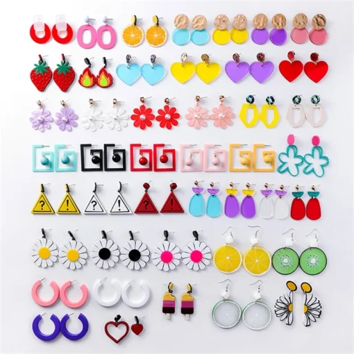 Kawaii Colorful Fruit & Nature Earrings 2