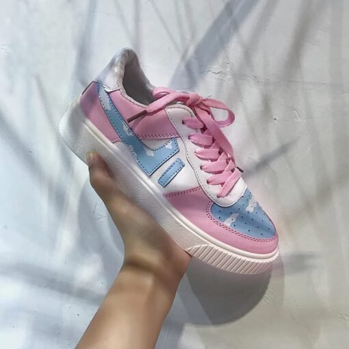 Kawaii Pink & Blue Sky Spring Shoes