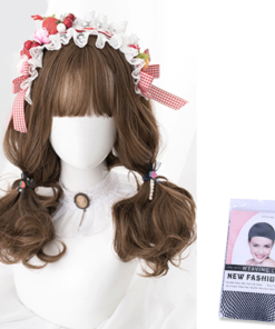 Kawaii Brunette Wavy Wig with Bnags