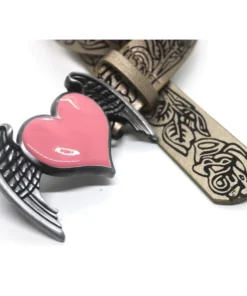 Y2K Pink Heart Embossed Waist Belt – Cowgirl Body Jewelry for Jeans & Pant 6