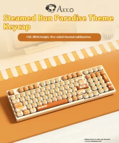 Kawaii Mechanical Keyboard Bread Bun Wonderland Keycaps 2