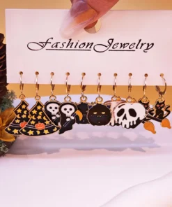 10pcs Halloween Earrings Set 4