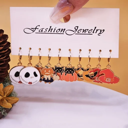 10pcs Halloween Earrings Set 3