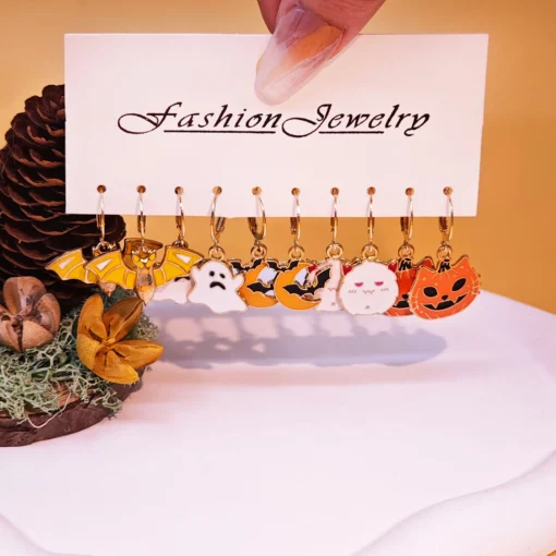 10pcs Halloween Earrings Set 5