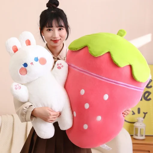 Bunny & Strawberry Plush Duo 17