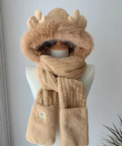 Elk Plush Hat & Scarf 2