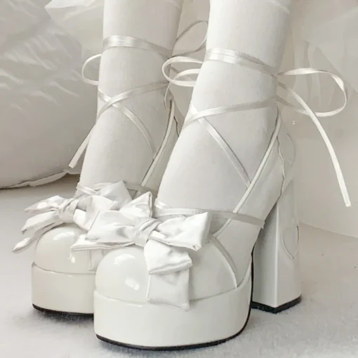 Elegant Lolita Mary Jane Heels 4