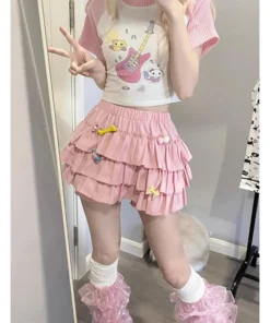 Y2K Ruffle Bow Mini Skirt 1