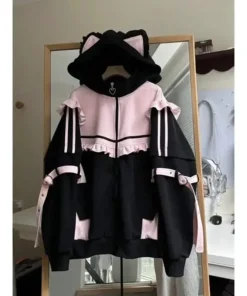 Y2K Japanese Kitty Hoodie 1