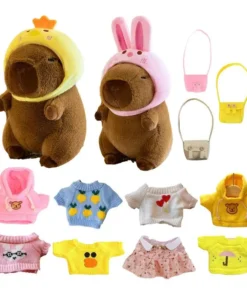 9" Capybara Plush Doll – Dress-Up Toy with Clothes & Accessories 1