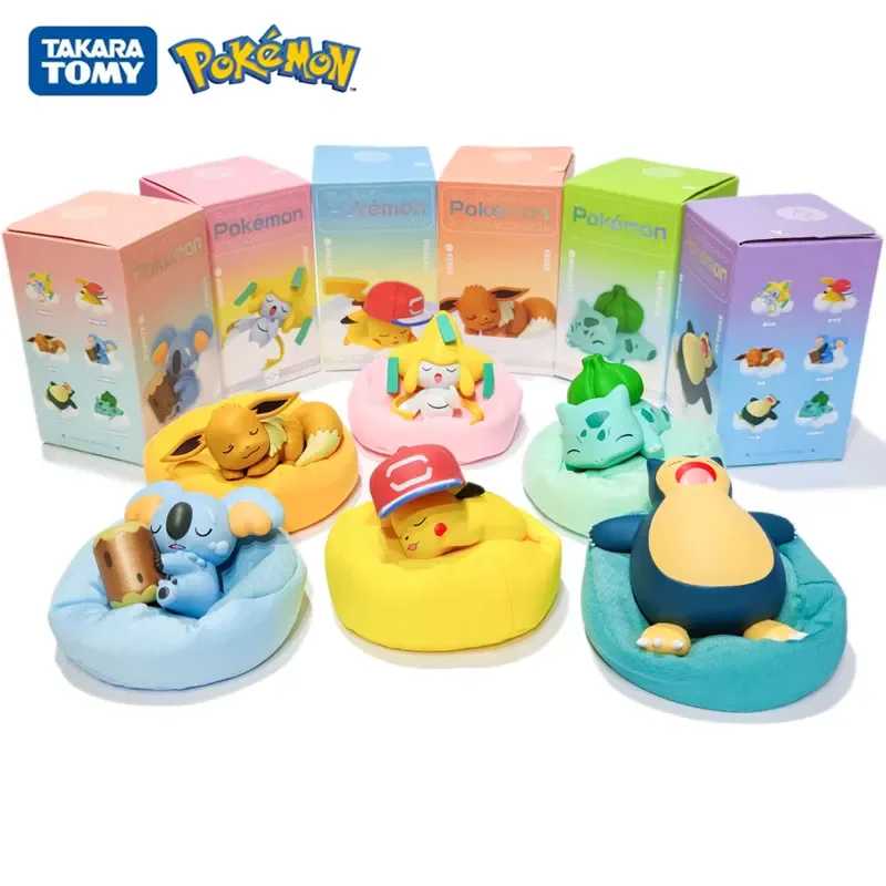 Sleeping Pokemon Starry Dream Series Figures With Plush Base