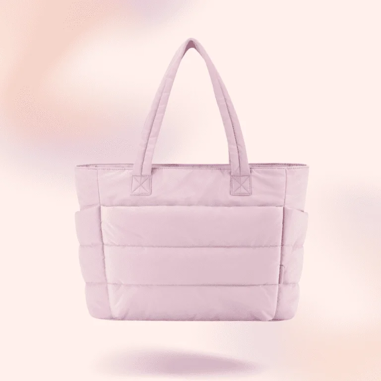 Pink Puffer Tote Bag
